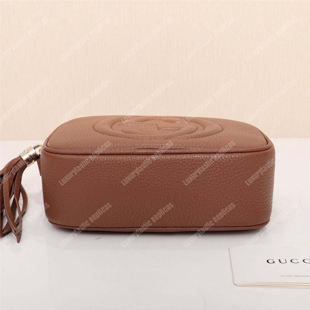 G*u*i soho small leather disco bag rose beige