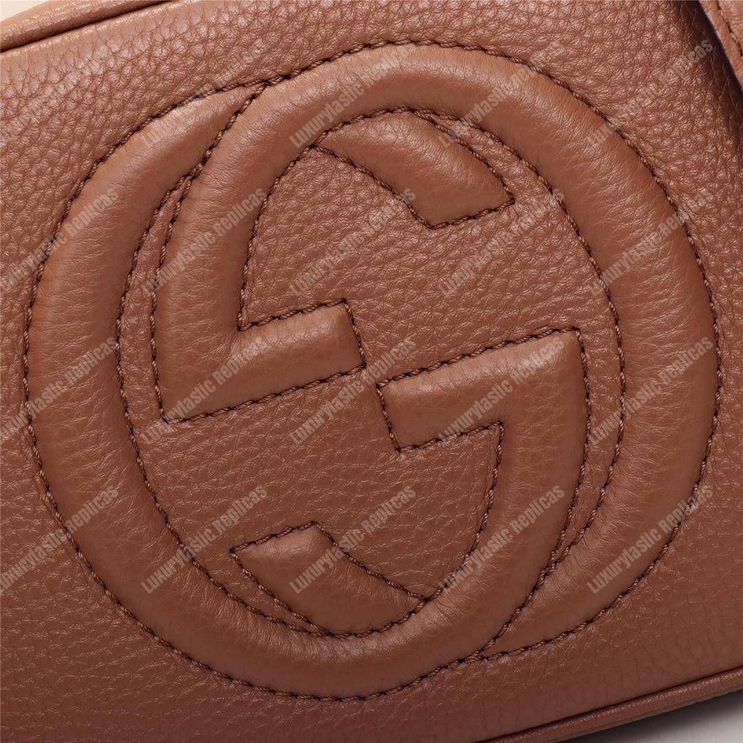 G*u*i soho small leather disco bag rose beige