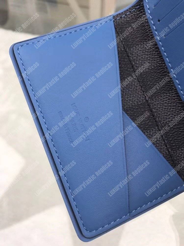 LV Pocket Organizer Damier Graphite Canvas Blue