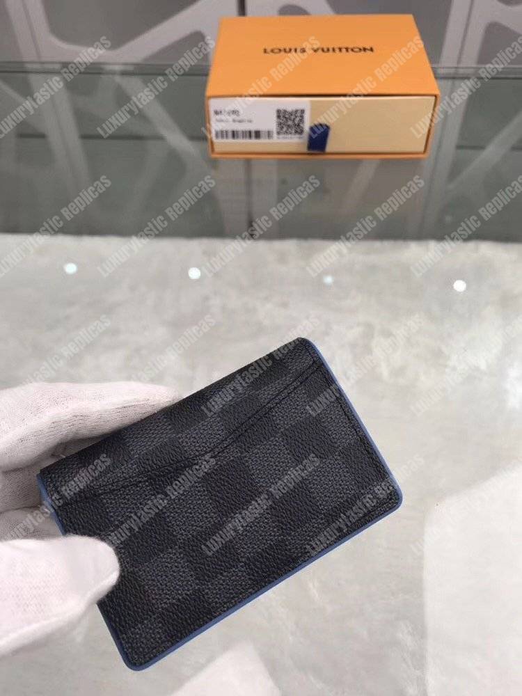 LV Pocket Organizer Damier Graphite Canvas Blue