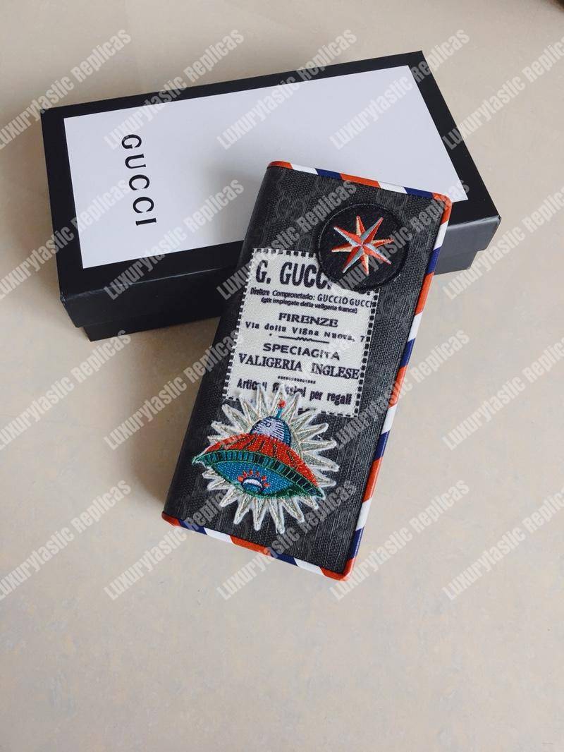 G*u*i night courrier gg sup*e long wallet black
