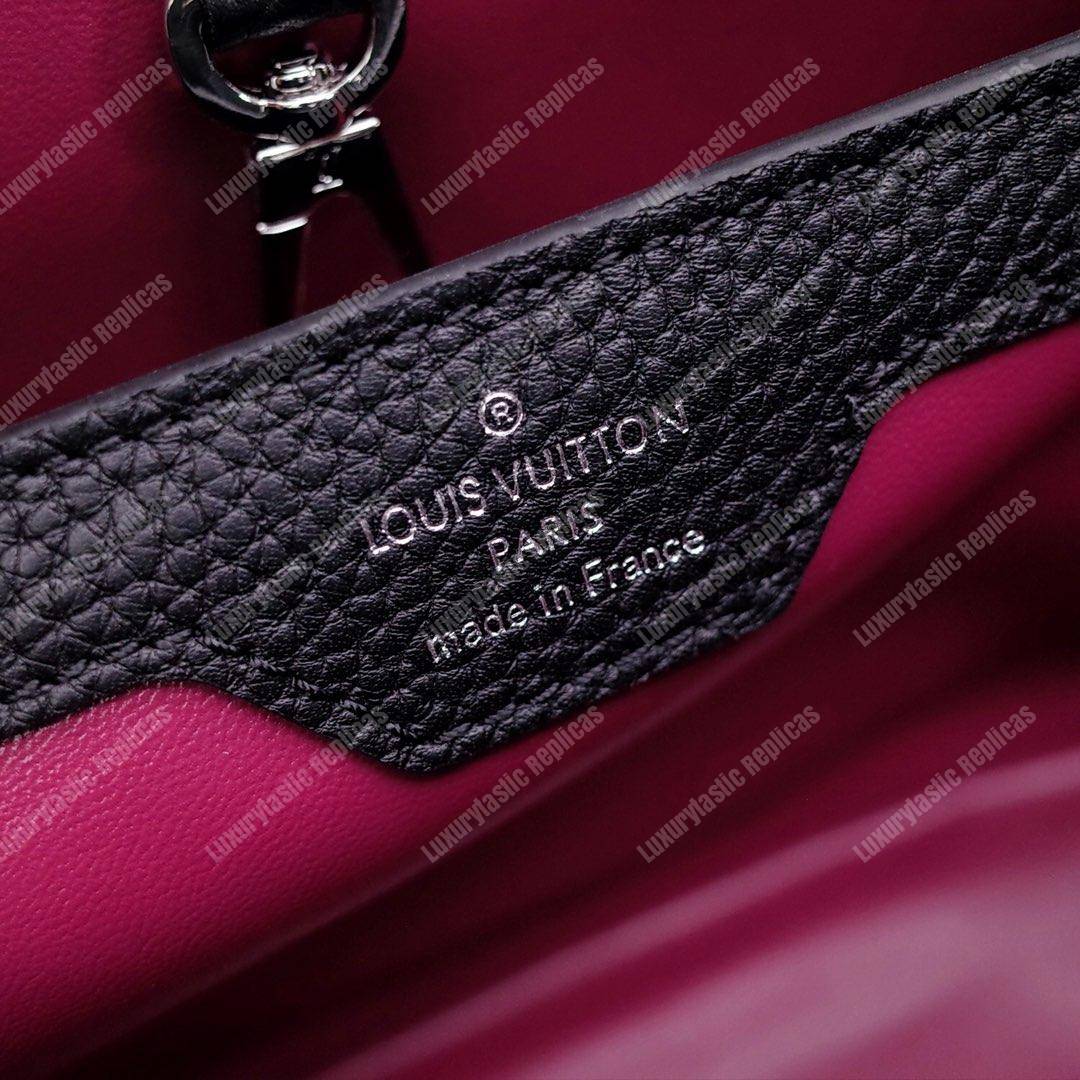 LV Capucines PM Noir Python Leather Trim