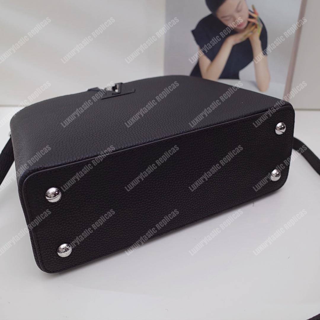 LV Capucines PM Noir Python Leather Trim