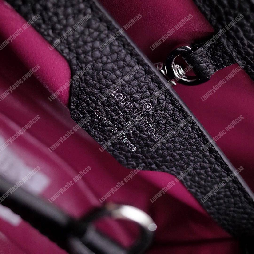LV Capucines BB Noir Python Leather Trim