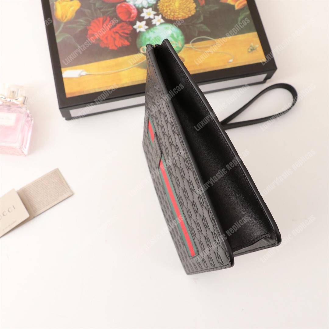 G*u*i signature leather men’s bag green red web