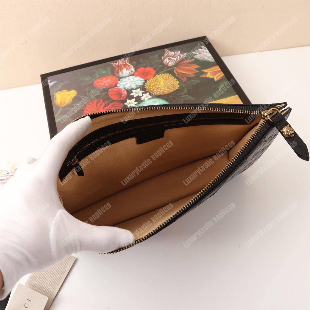 G*u*i signature leather men’s bag green red web