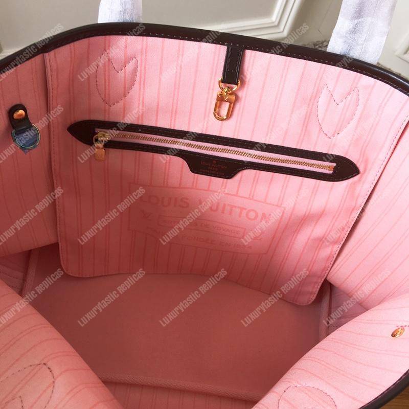 l**is V*t*n neverfull replica mm damier ebene rose ballerine