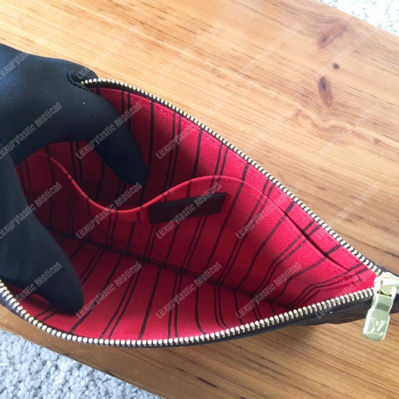 LV Neverfull MM Damier Ebene Cherise