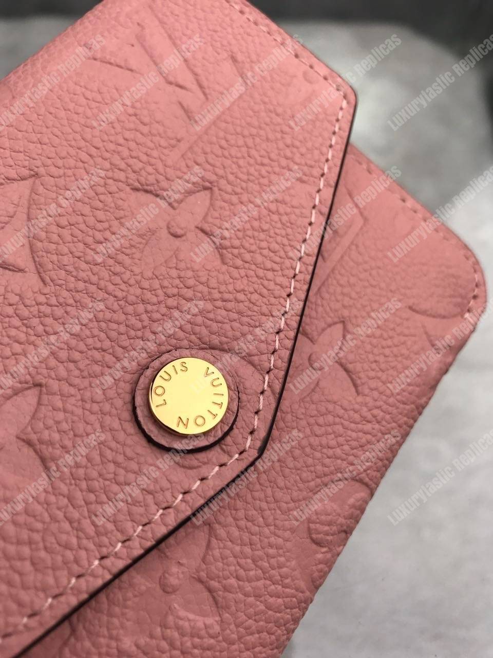LV Key Pouch Monogram Empreinte Rose Poudre