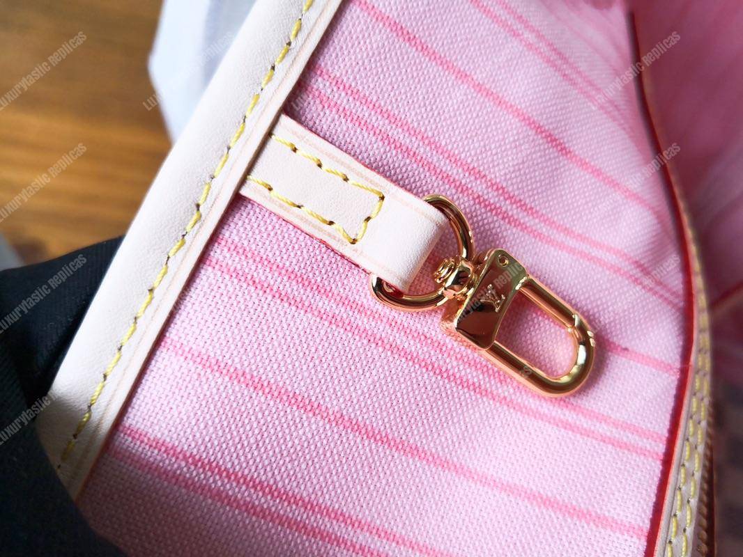 LV Neverfull MM Damier Azur Rose Ballerine