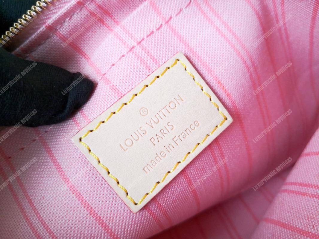 LV Neverfull MM Damier Azur Rose Ballerine