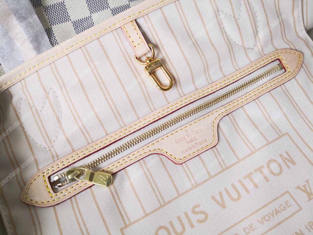 LV Neverfull MM Damier Azur Beige