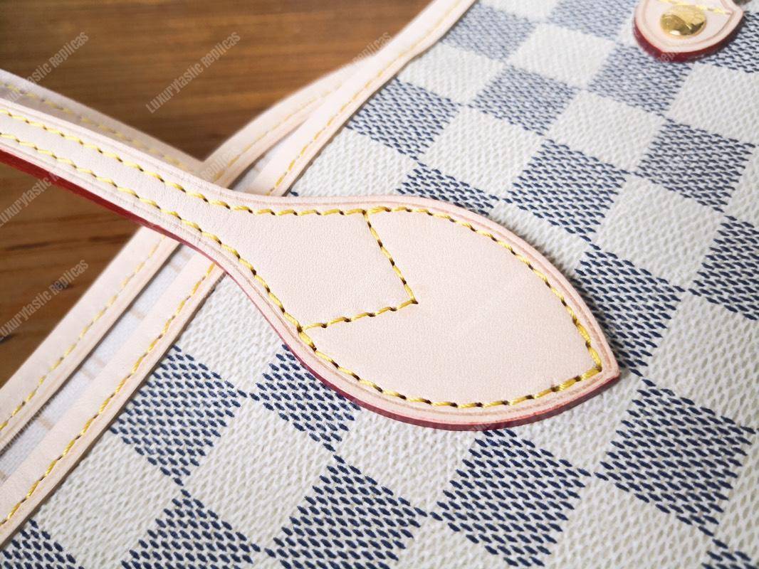 LV Neverfull MM Damier Azur Beige