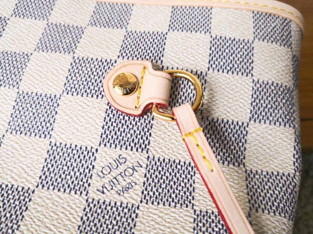 LV Neverfull MM Damier Azur Beige