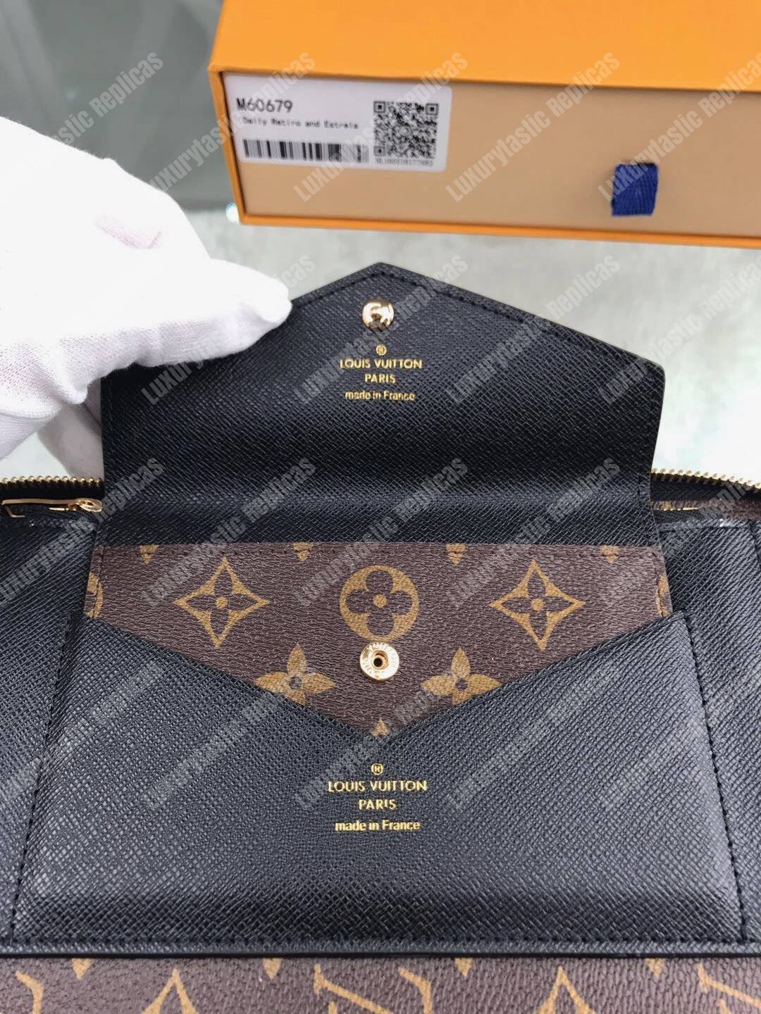 LV Daily Organizer Wallet Monogram Macassar Noir