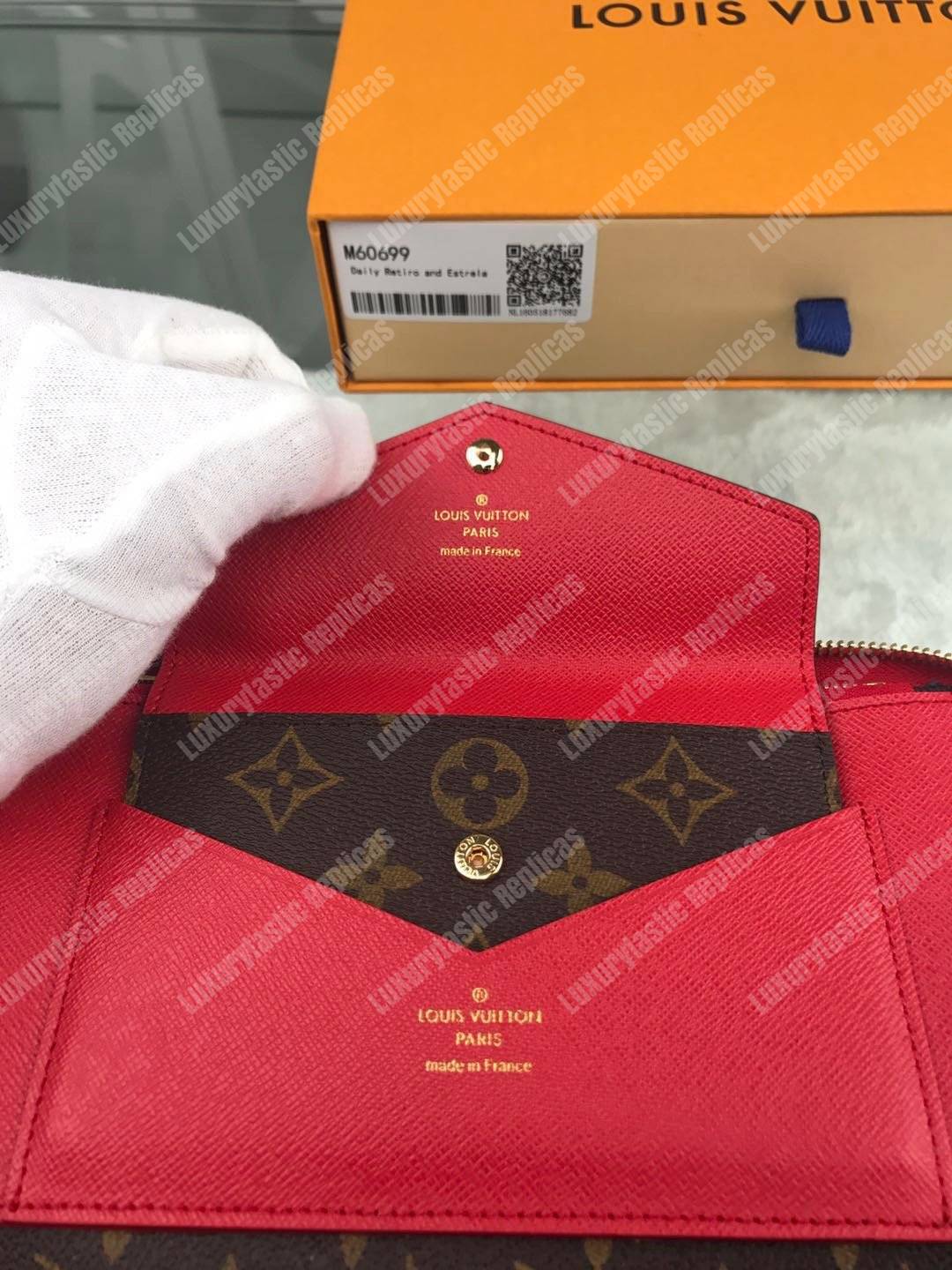 LV Daily Organizer Wallet Monogram Macassar Cerise