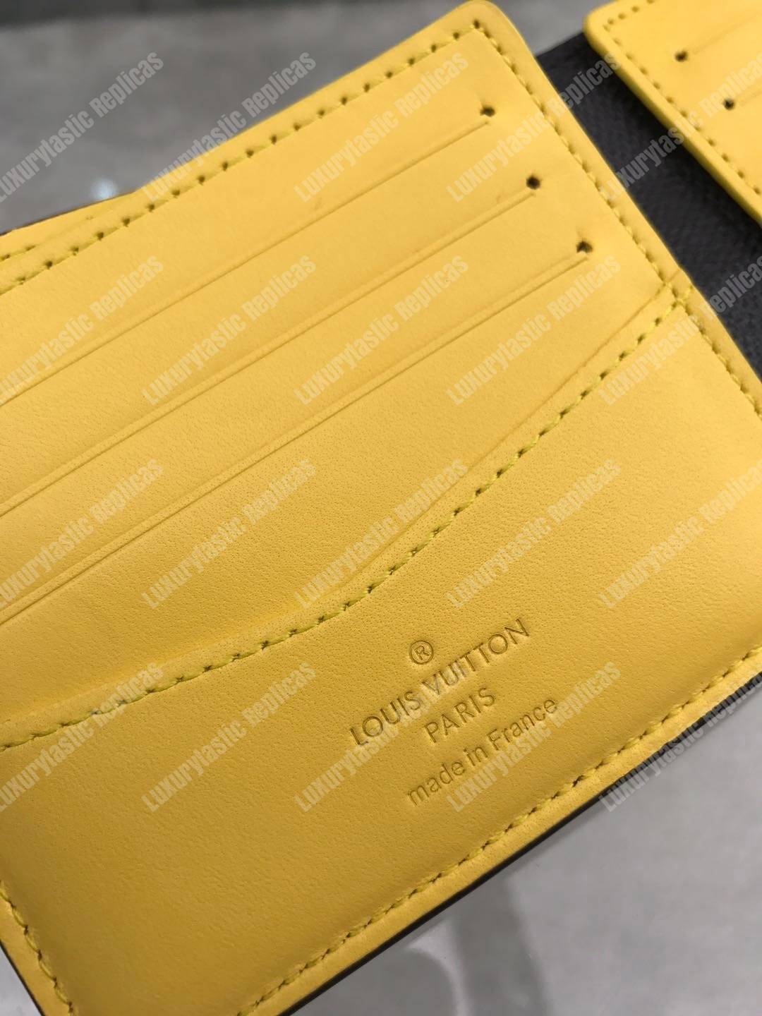 LV Slender Wallet Damier Graphite Yellow Stripe