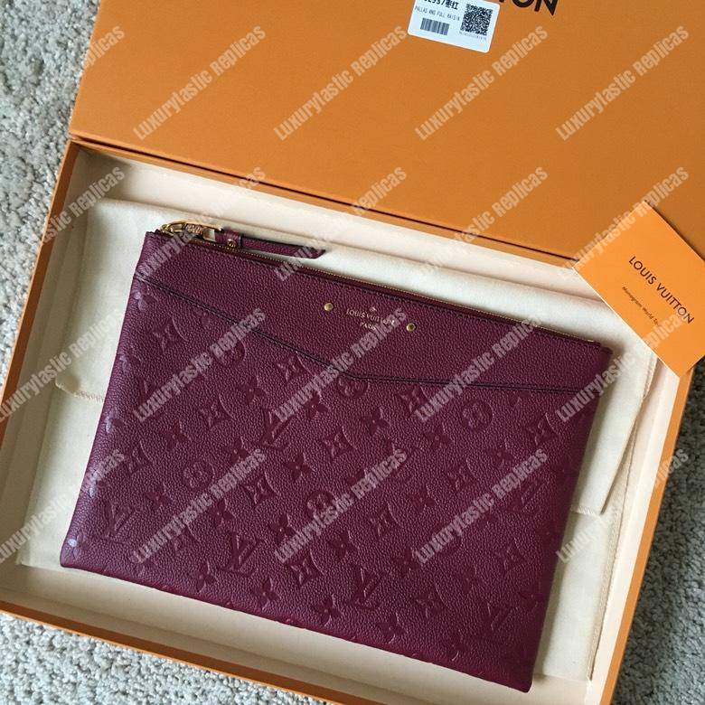 LV Daily Pouch Monogram Empreinte Flamme