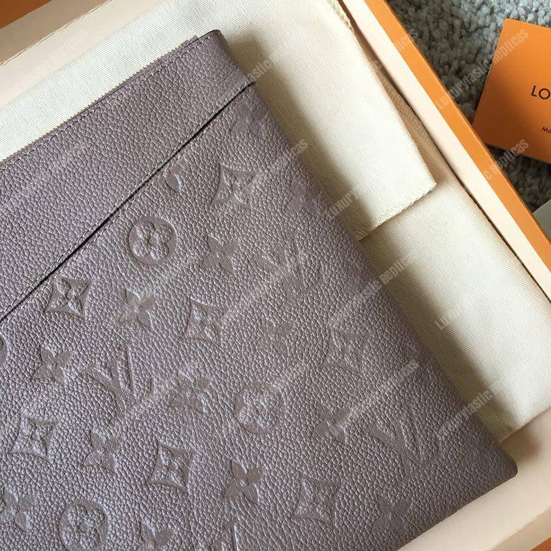 LV Daily Pouch Monogram Empreinte Gris