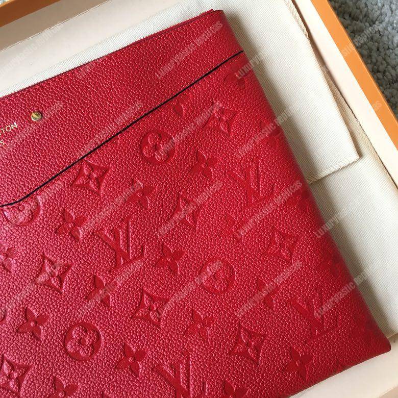 LV Daily Pouch Monogram Empreinte Cherry