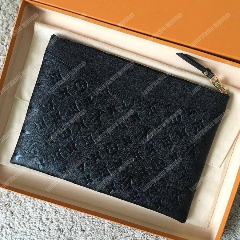 LV Daily Pouch Monogram Empreinte Black