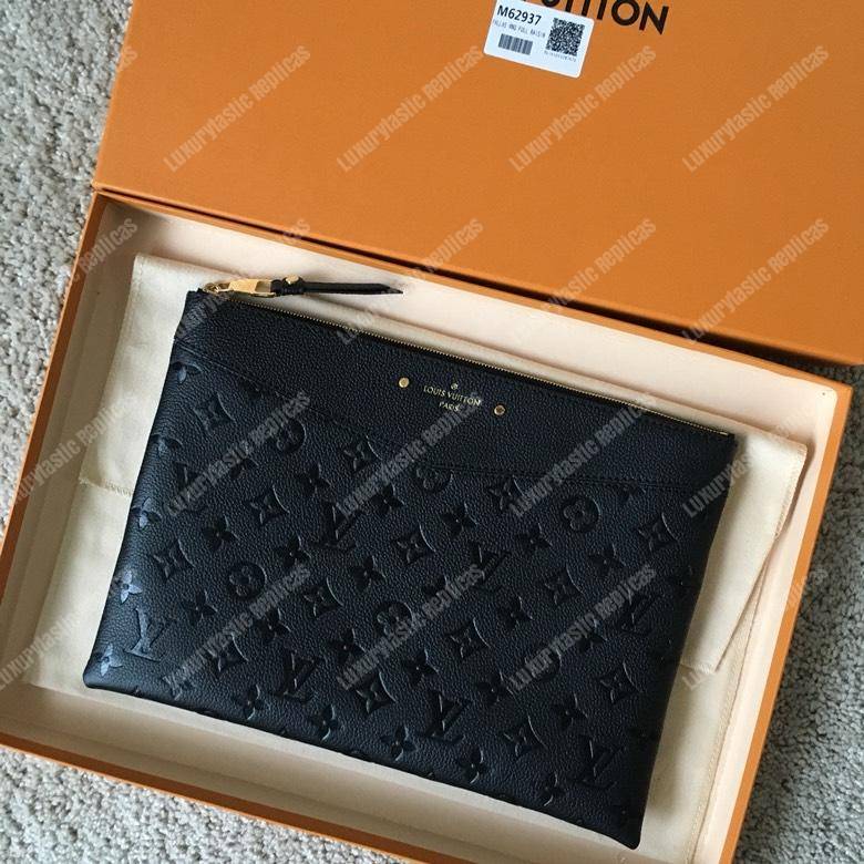 LV Daily Pouch Monogram Empreinte Black