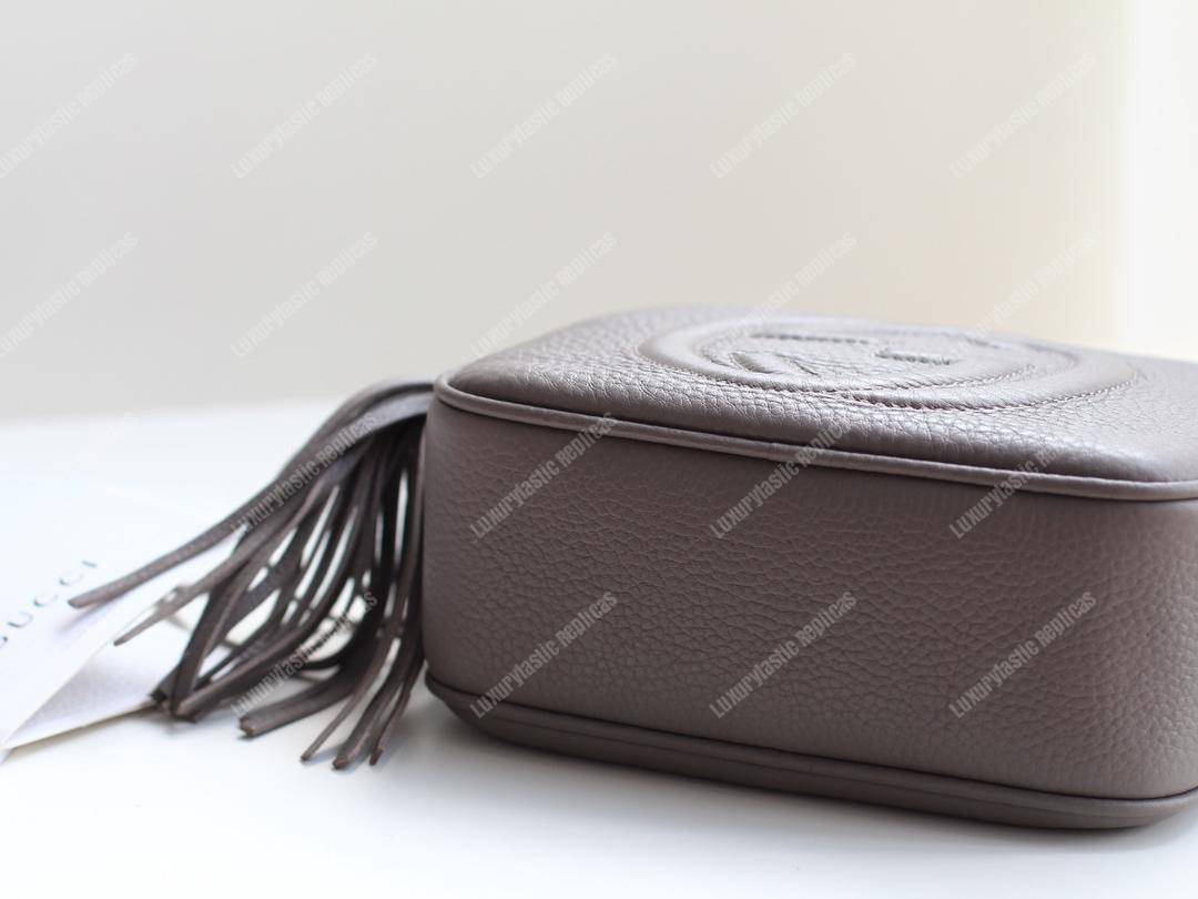 G*u*i soho small leather disco bag grey