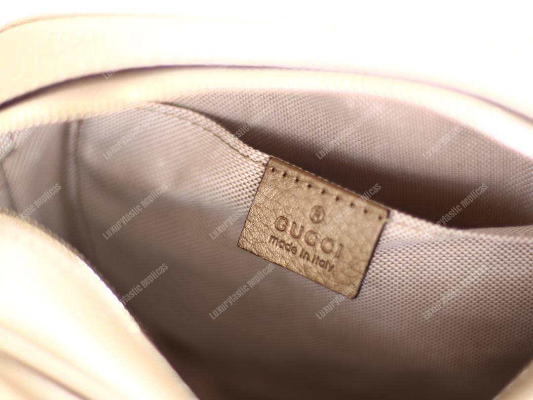 G*u*i soho small leather disco bag champagne