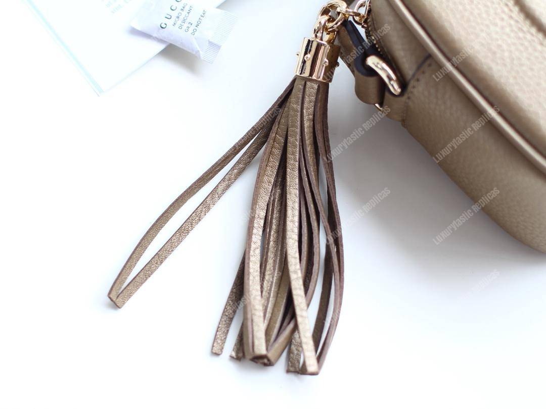 G*u*i soho small leather disco bag champagne