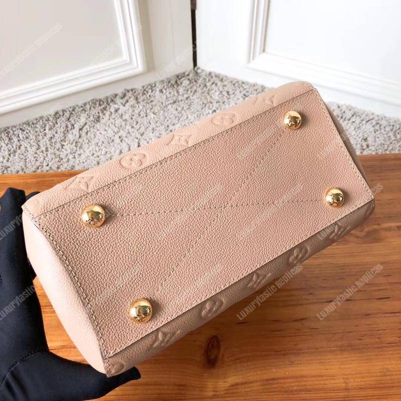 LV Montaigne BB Monogram Empreinte Leather Papyrus