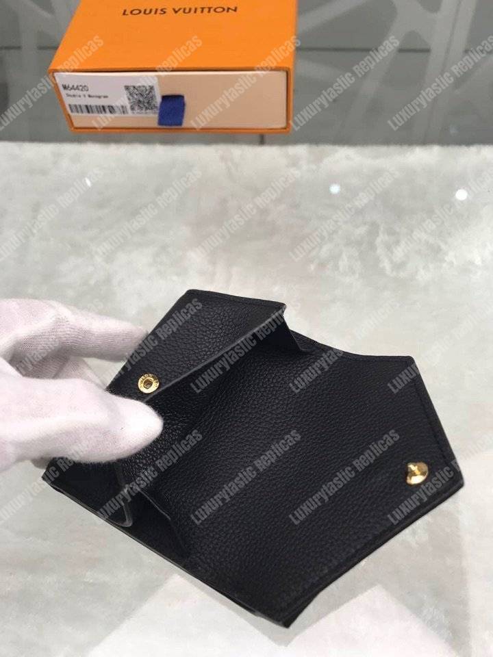 LV Double V Compact Wallet Noir