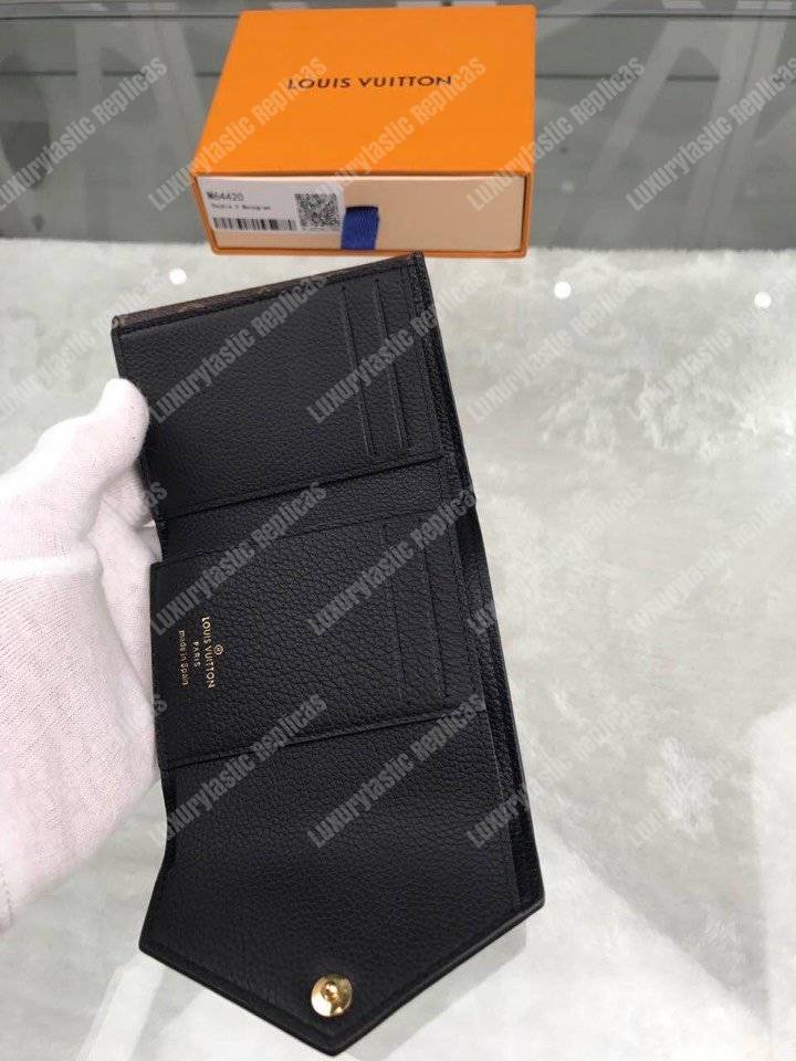 LV Double V Compact Wallet Noir