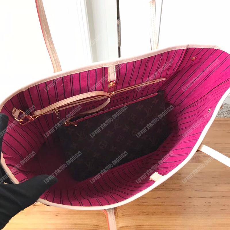 LV Neverfull MM Monogram Pivoine