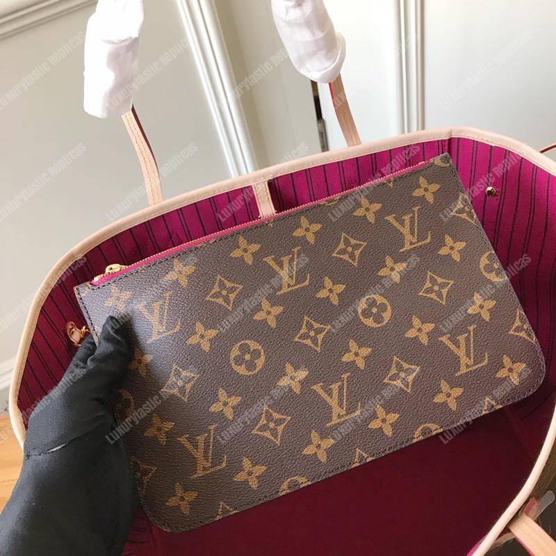 LV Neverfull GM Monogram Pivoine