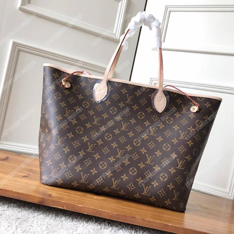 LV Neverfull GM Monogram Beige