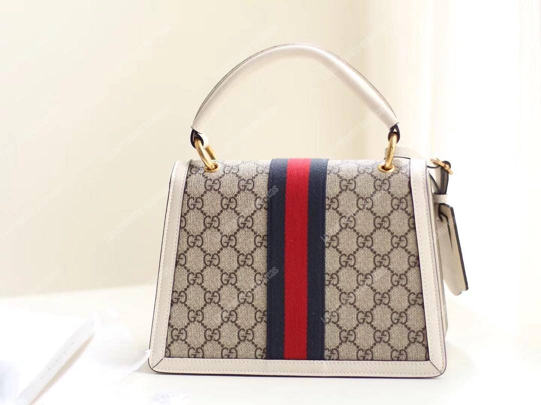 G*u*i queen margaret gg small top handle bag white