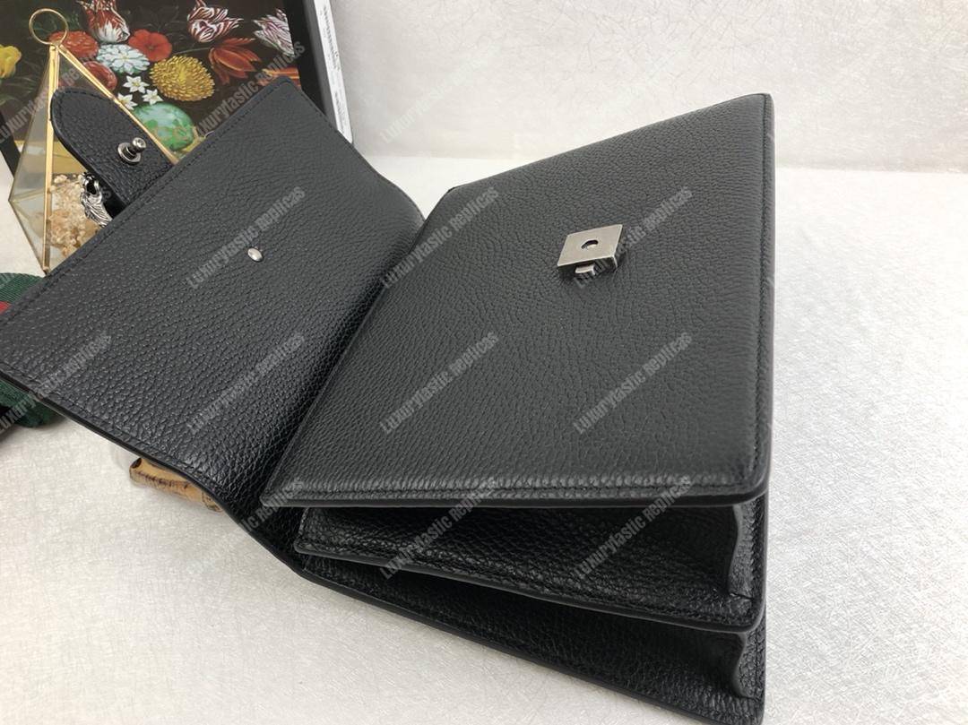 G*u*i dionysus medium grainy leather bamboo top handle bag black