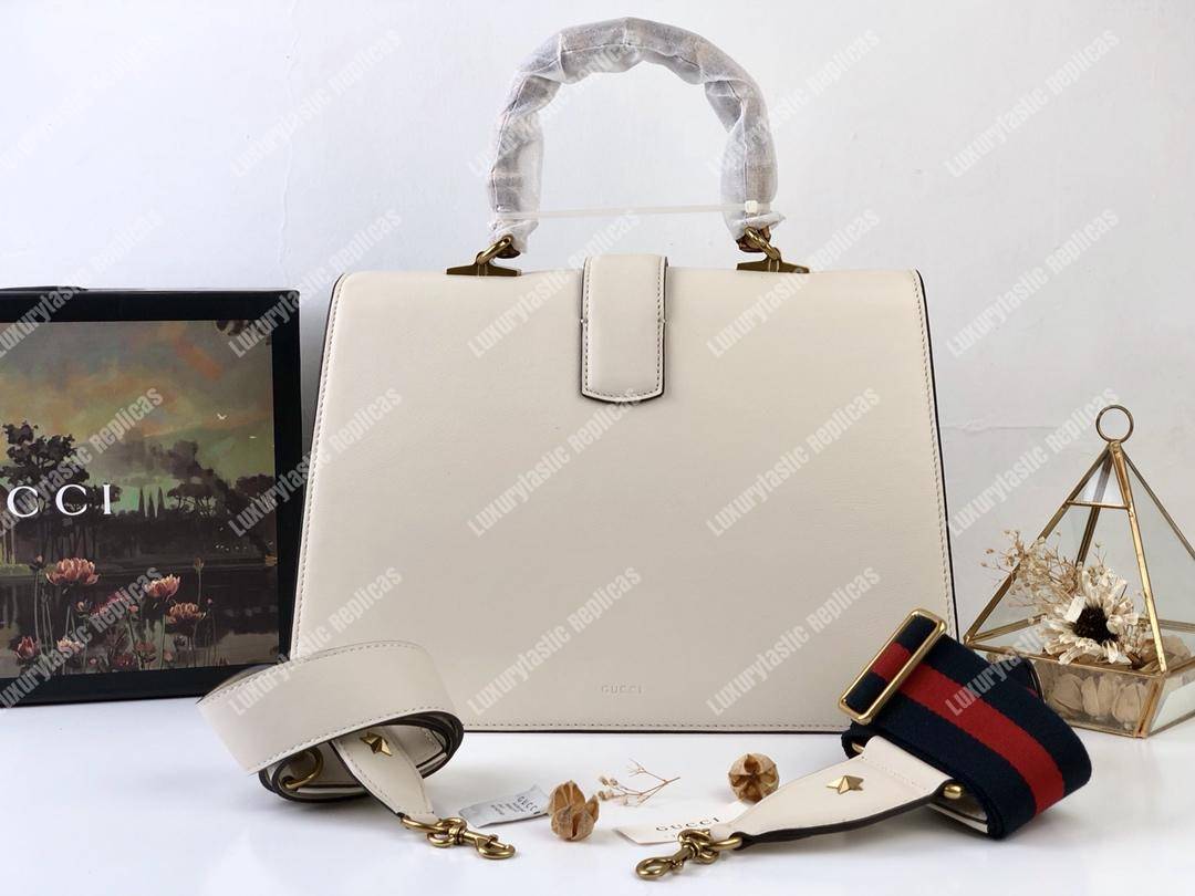 G*u*i dionysus large smooth leather bamboo top handle bag blue/green/red