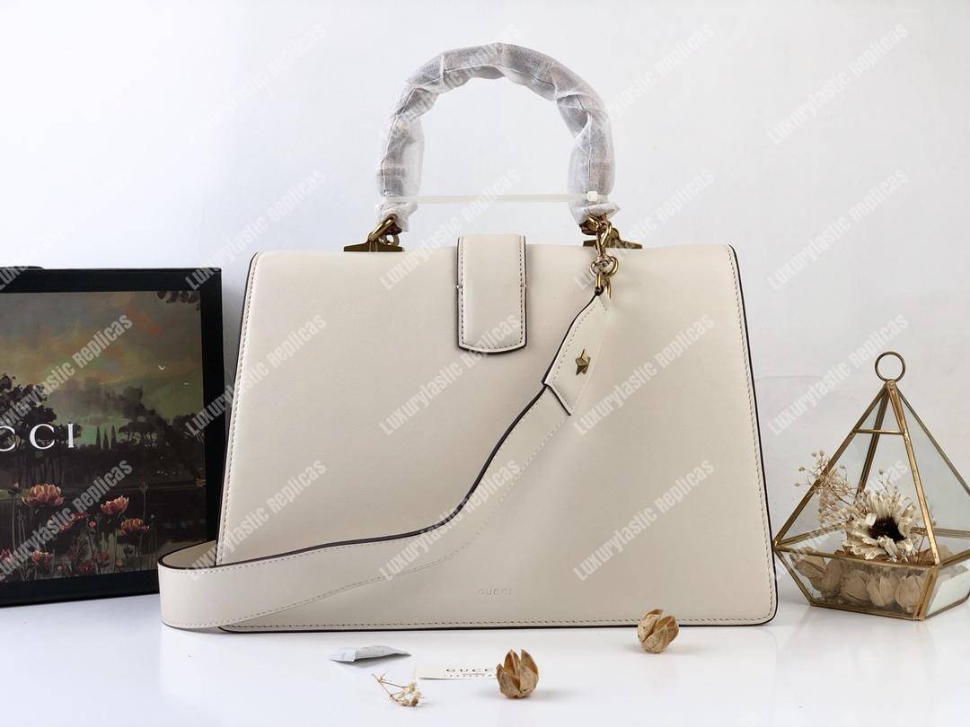 G*u*i dionysus large smooth leather bamboo top handle bag blue/green/red