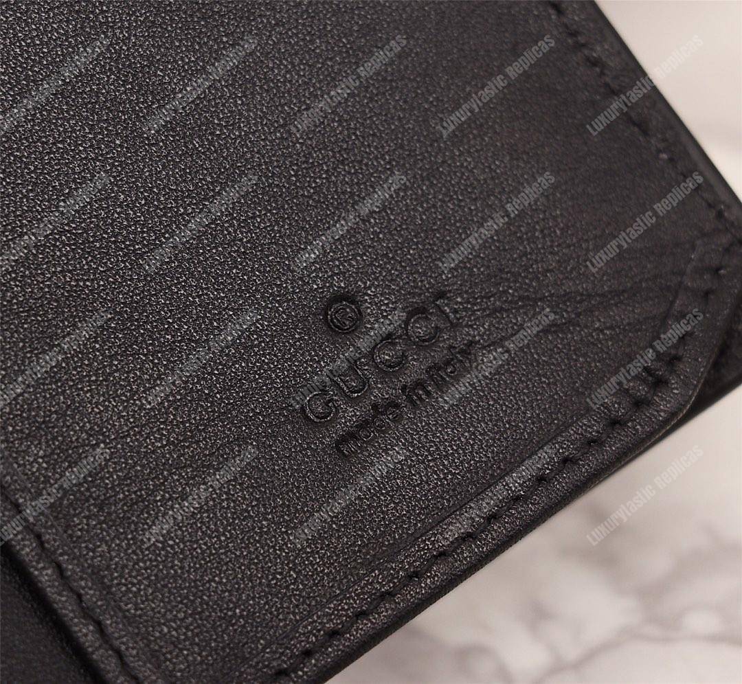 G*u*i kingsnake print gg sup*e long wallet black