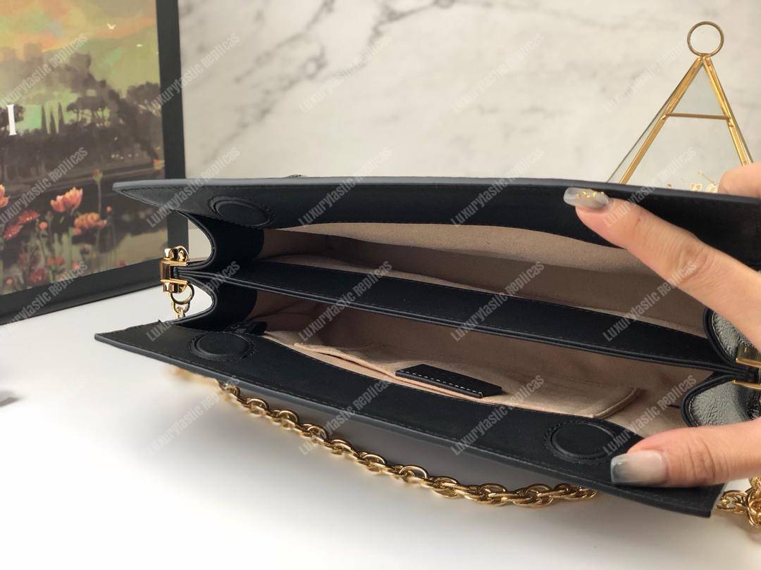 G*u*i ophidia suede small shoulder bag brown