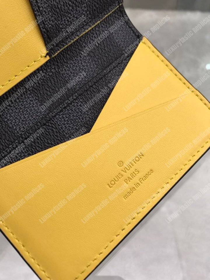 LV Pocket Organizer Damier Graphite Yellow Stripe