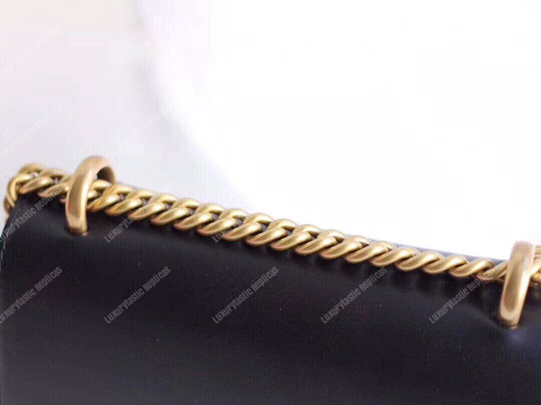 G*u*i gg small marmont leather shoulder bag black