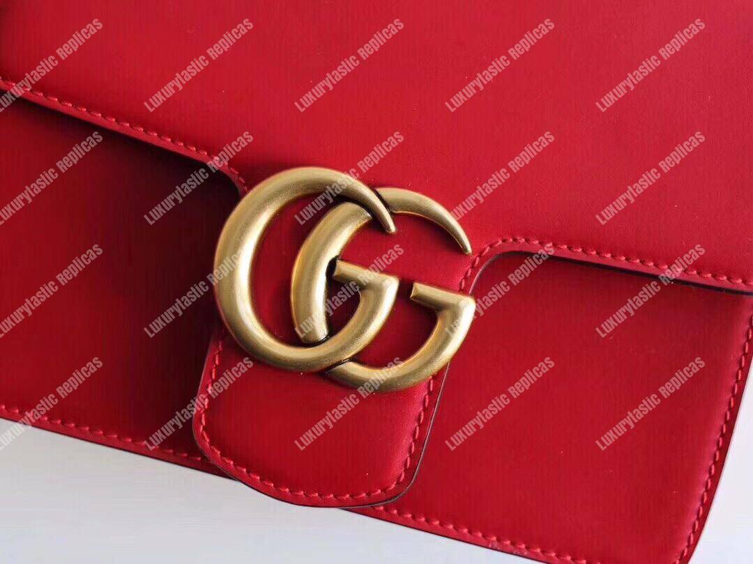 G*u*i gg small marmont leather shoulder bag red