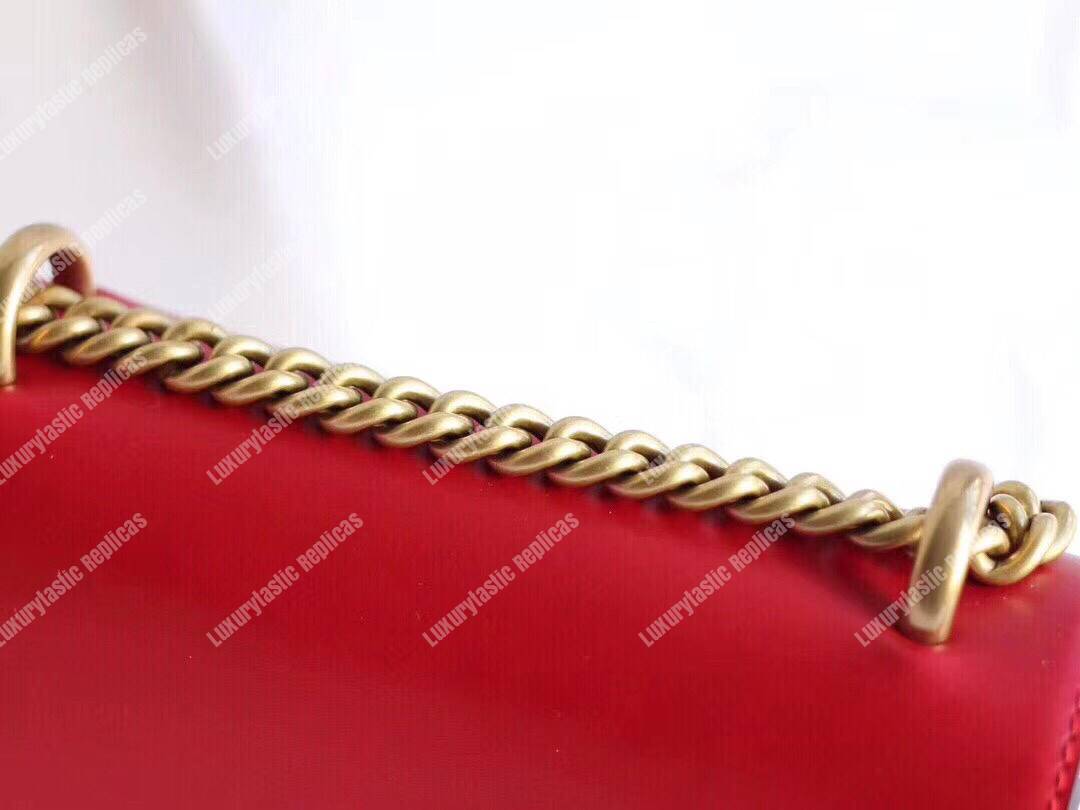 G*u*i gg small marmont leather shoulder bag red