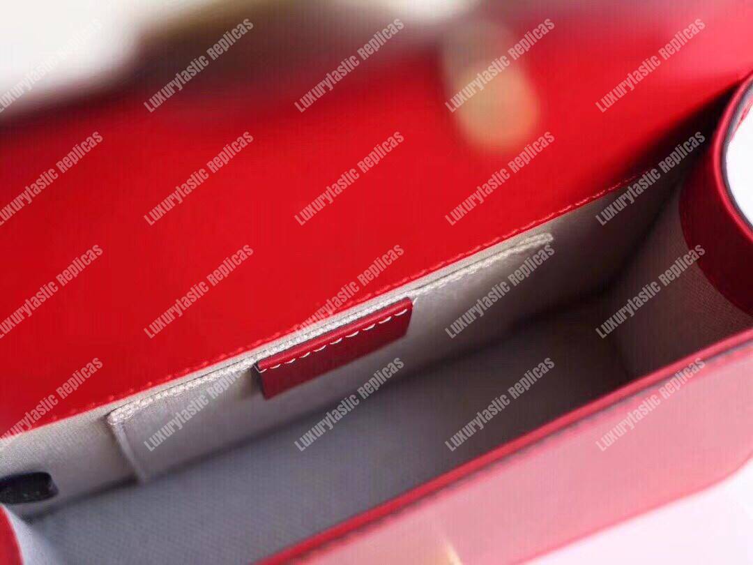 G*u*i gg small marmont leather shoulder bag red