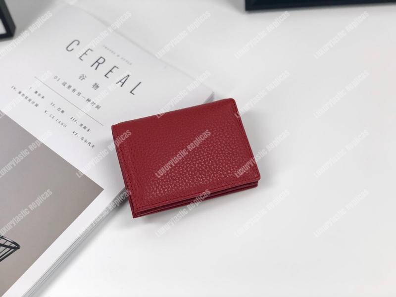 G*u*i garden leather wallet red with butterfly