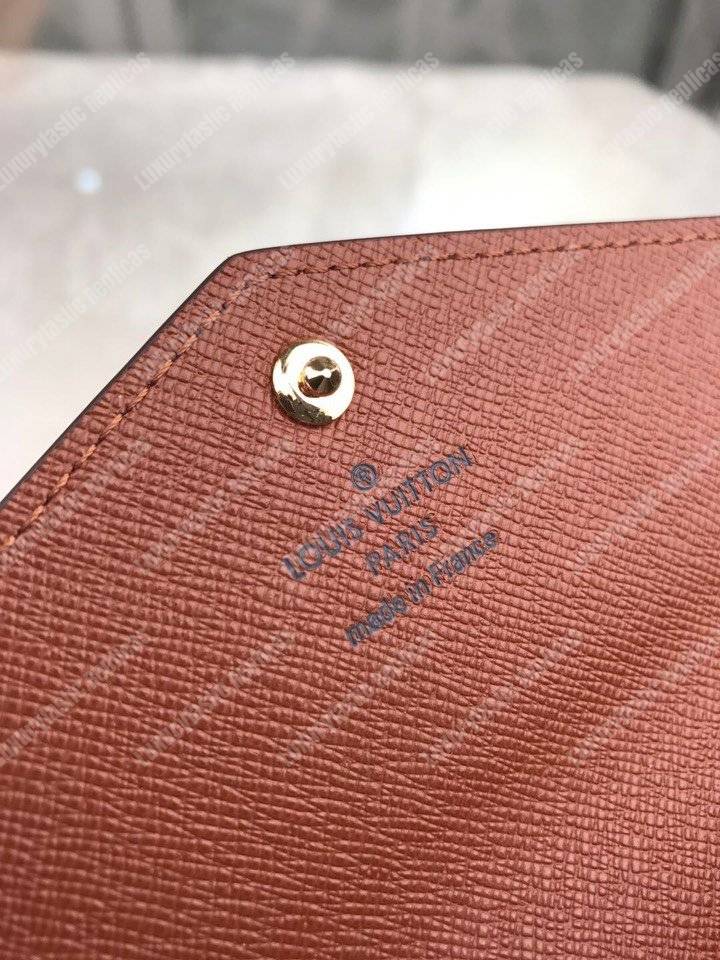LV Sarah Compact Wallet Monogram Canvas Brown