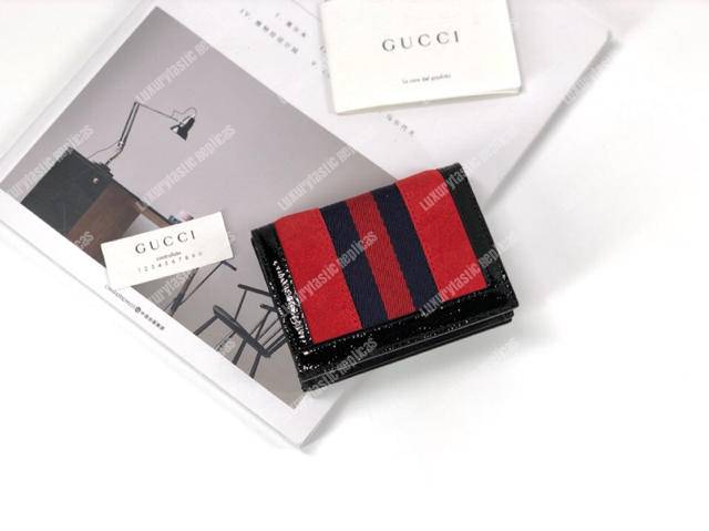 G*u*i ophidia suede card case wallet red