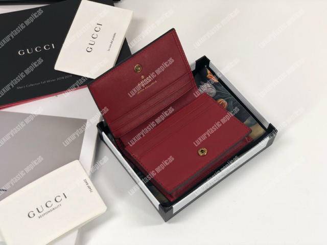 G*u*i signature card case wallet with cherries red